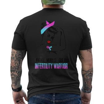 I Fight Every Single Day - Infertility Awareness Shirt Men's Back Print T-shirt | Mazezy CA