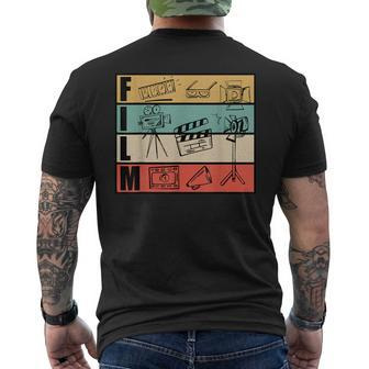 Filmmaker And Movie Director For Filming Cameraman Men's Back Print T-shirt | Mazezy