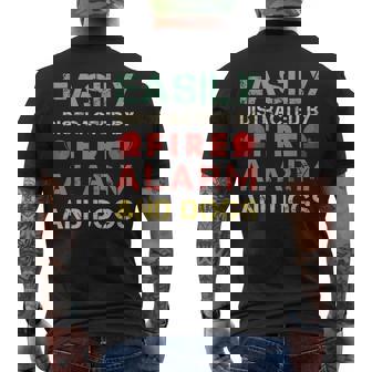 Fire Alarm Tech Dad Mom Fire Alarm Installer Technician Mens Back Print T-shirt | Mazezy