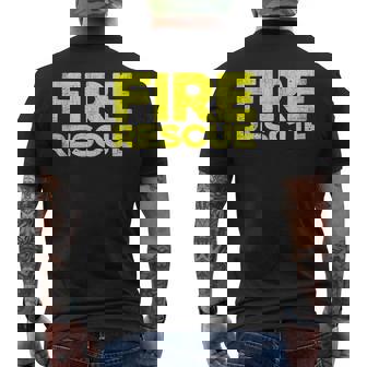Fire Rescue Firefighter Fireman Fire-Rescue Department Men's T-shirt Back Print - Seseable