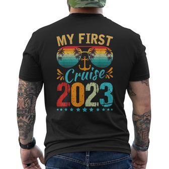 My First Cruise 2023 Family Vacation Cruise Ship Travel Men's Back Print T-shirt | Mazezy