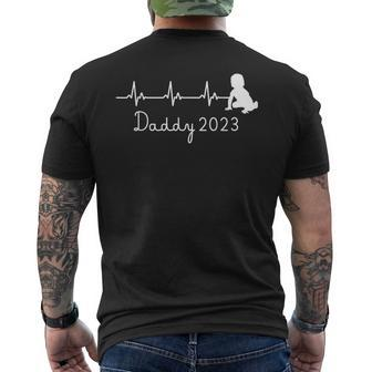 First Time Father Gifts For Men New Dad Expecting Daddy 2023 Gift For Mens Mens Back Print T-shirt