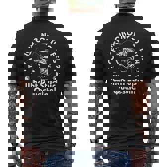 To Fish Or Not To Fish What A Stupid Question Fisherman Men's Back Print T-shirt | Mazezy