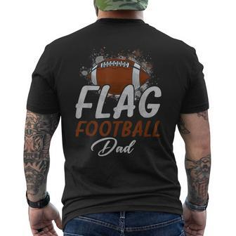 Flag Football Dad Proud Dad Of Ballers Fathers Day Men's T-shirt Back Print - Seseable