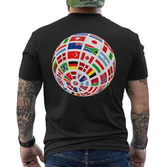 Flags Of Countries Of The World International World Flags Men's T-shirt Back Print - Thegiftio UK
