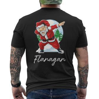 Flanagan Name Gift Santa Flanagan Mens Back Print T-shirt - Seseable