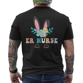 Floral Leopard Er Nurse Bunny Costume For Easter Women Men's Back Print T-shirt | Mazezy