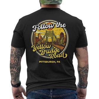 Follow The Yellow Bridge Road Pittsburgh Fan Men's T-shirt Back Print - Thegiftio UK
