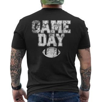 Football Day Game Vintage Distressed Graphic Mens Womens Dad V2 Men's T-shirt Back Print - Seseable