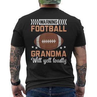 Football Grandma Grandmother Granny Grandparents Day Mens Back Print T-shirt - Seseable