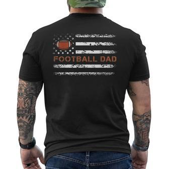 Football Papa Best Dad Ever Fatherhood Daddy Fathers Day Men's Back Print T-shirt