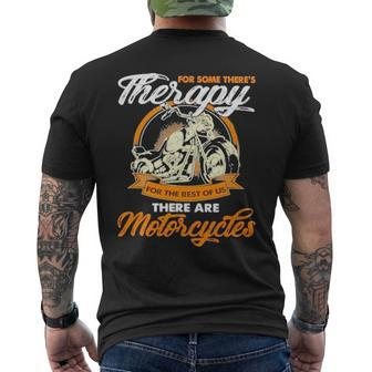 For Some There’S Therapy For The Rest Of Us Biker Men's Crewneck Short Sleeve Back Print T-shirt