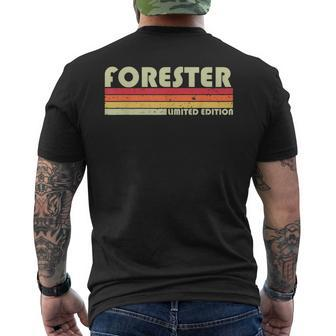Forester Job Title Profession Birthday Worker Idea Men's T-shirt Back Print - Seseable