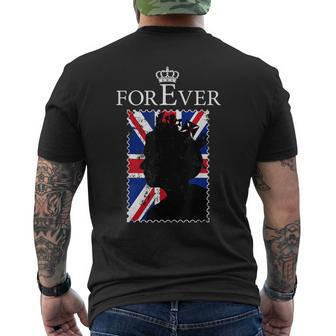 Forever Elizabet Ii Legend Queen British Crown England Mens Back Print T-shirt - Seseable