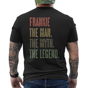 Frankie The Man The Myth The Legend | Funny Men Boys Name Mens Back Print T-shirt - Seseable