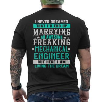 Freaking Awesome Mechanical Engineer Him Her Couples Men's Back Print T-shirt | Mazezy