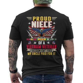 Freedom Isnt Free - Proud Niece Of A Vietnam Veteran Uncle Men's T-shirt Back Print - Seseable