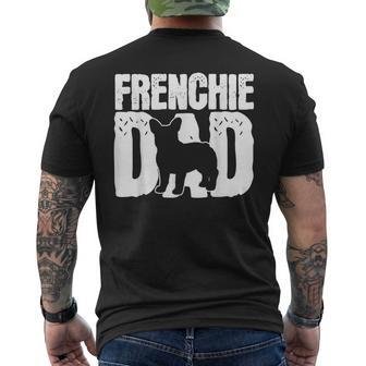 Frenchie French Bulldog Dad Father Papa Fathers Day Gift Mens Back Print T-shirt | Mazezy AU