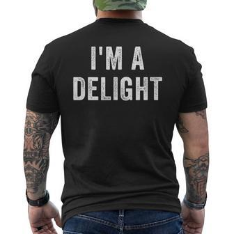Friend Saying Im A Delight Men's Back Print T-shirt | Mazezy