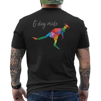 Fun Australia Tshirt With Kangaroo - Gday Mate Men's Back Print T-shirt | Mazezy