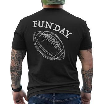 Funday American Football Dad Fathers Day Son Daddy Matching Mens Back Print T-shirt