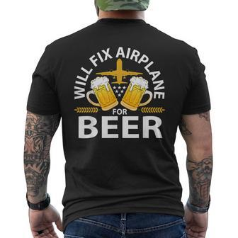 Funny Aircraft Mechanic Novelty Apparel For Engineers Mens Back Print T-shirt | Mazezy AU