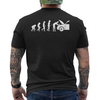 Funny Car Mechanic Design Evolution Mens Back Print T-shirt | Mazezy CA