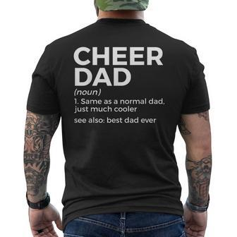 Funny Cheer Dad Definition Best Dad Ever Cheerleading Mens Back Print T-shirt - Seseable