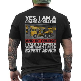Funny Construction Worker Best Dad Ever Crane Operator Mens Back Print T-shirt - Seseable