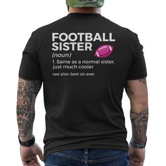 Funny Football Sister Definition Best Sis Ever Mens Back Print T-shirt - Seseable