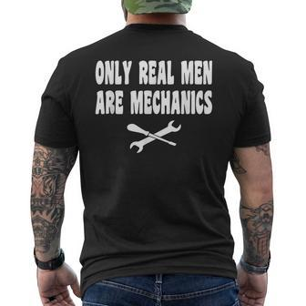 Funny Mechanic T For Machinist Grease Shop Motorcycle Mens Back Print T-shirt | Mazezy
