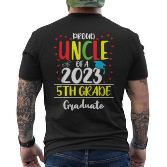 Funny Proud Uncle Of A Class Of 2023 5Th Grade Graduate Mens Back Print T-shirt | Mazezy