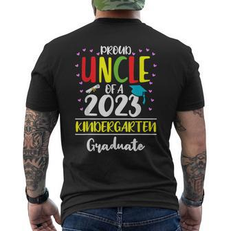 Funny Proud Uncle Of A Class Of 2023 Kindergarten Graduate Mens Back Print T-shirt | Mazezy DE