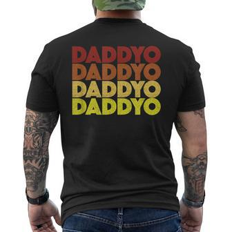 Funny Retro Daddyo Christmas Gift Dads Stepdad Gift For Mens Mens Back Print T-shirt | Mazezy