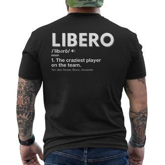 Funny Volleyball Players Libero Men's Crewneck Short Sleeve Back Print T-shirt | Mazezy DE