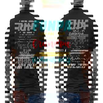Funpa Definition Like A Grandpa Only Cooler Fathers Day Men's T-shirt Back Print - Thegiftio UK