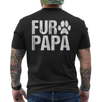 Mens Fur Papa Shirt Pet Lover Dog Dad Fathers Day Men's Back Print T-shirt | Mazezy