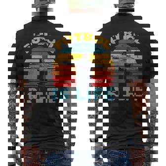 Futbol Is Life - Soccer Ball Team Fan Lovers Goals Of Life Men's Back Print T-shirt | Mazezy