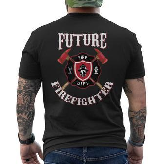 Future Firefighter Firefighter Firefighter Fire Department Men's T-shirt Back Print - Seseable