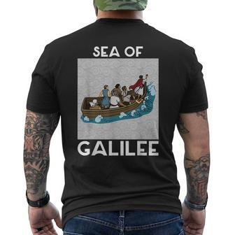 Galilee Seas Storms Religious Christians Christianity Israel Men's T-shirt Back Print - Thegiftio