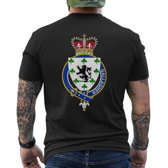 Gallagher Coat Of Arms Family Crest Mens Back Print T-shirt - Seseable
