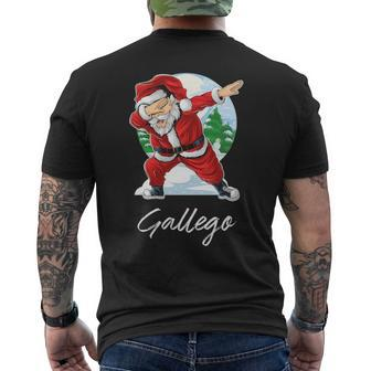 Gallego Name Gift Santa Gallego Mens Back Print T-shirt - Seseable