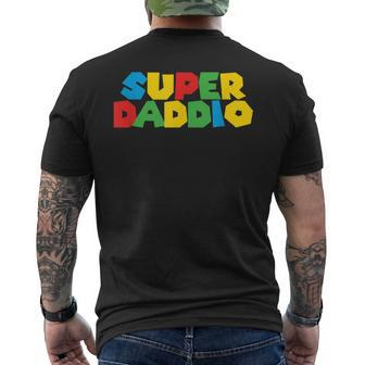 Gamer Daddio Super Dad Fathers From Wife & Men's T-shirt Back Print - Thegiftio UK