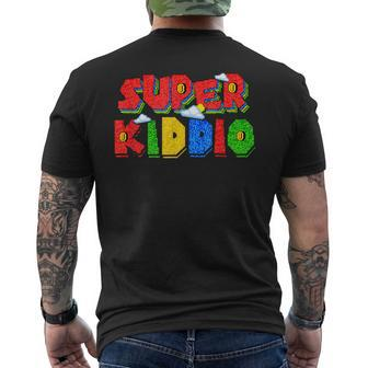 Gamer Super Kiddio Gamer Outfits For Kiddio Men's T-shirt Back Print - Thegiftio UK