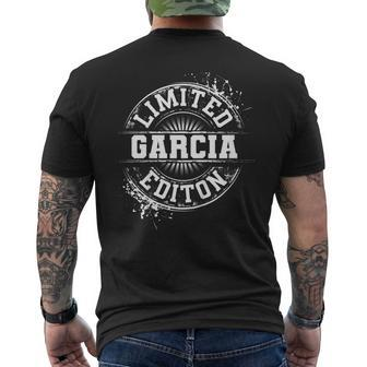 Garcia Funny Surname Family Tree Birthday Reunion Gift Idea  Men's Crewneck Short Sleeve Back Print T-shirt