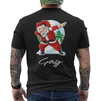 Gay Name Gift Santa Gay Mens Back Print T-shirt - Seseable