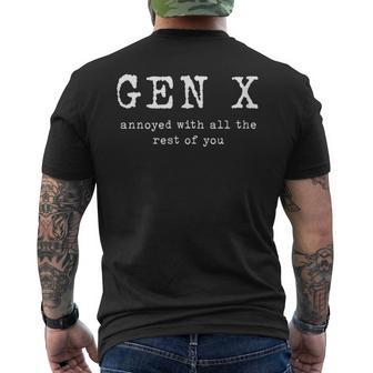 Gen X Annoyed With All The Rest Of You Men's Back Print T-shirt | Mazezy