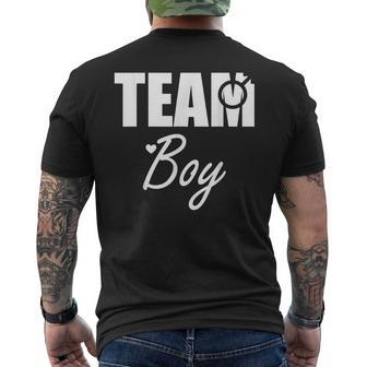 Gender Reveal Team Boy Gender Reveal Baby Shower Men's Back Print T-shirt | Mazezy