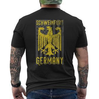 German Military Base Eagle And American Flag Schweinfurt Mens Back Print T-shirt | Mazezy