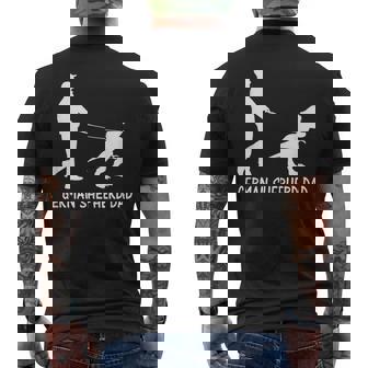 German Shepherd Dad Dinosaur Gsd Owners Fathers Day Men's T-shirt Back Print - Thegiftio